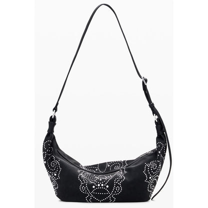 Black Polyethylene Women Handbag