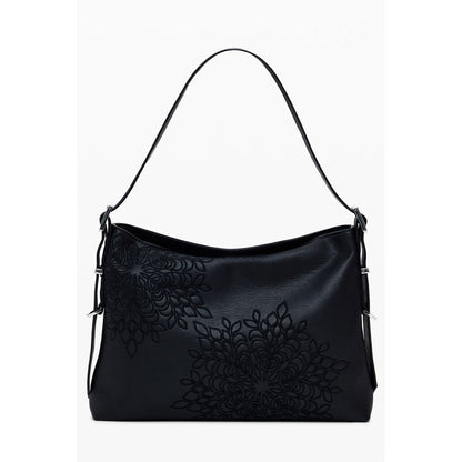 Black Polyethylene Women Handbag