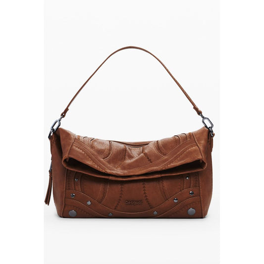 Brown Polyethylene Women Handbag