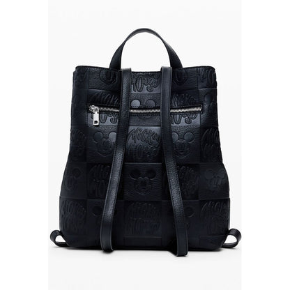 Black Polyethylene Women Backpack