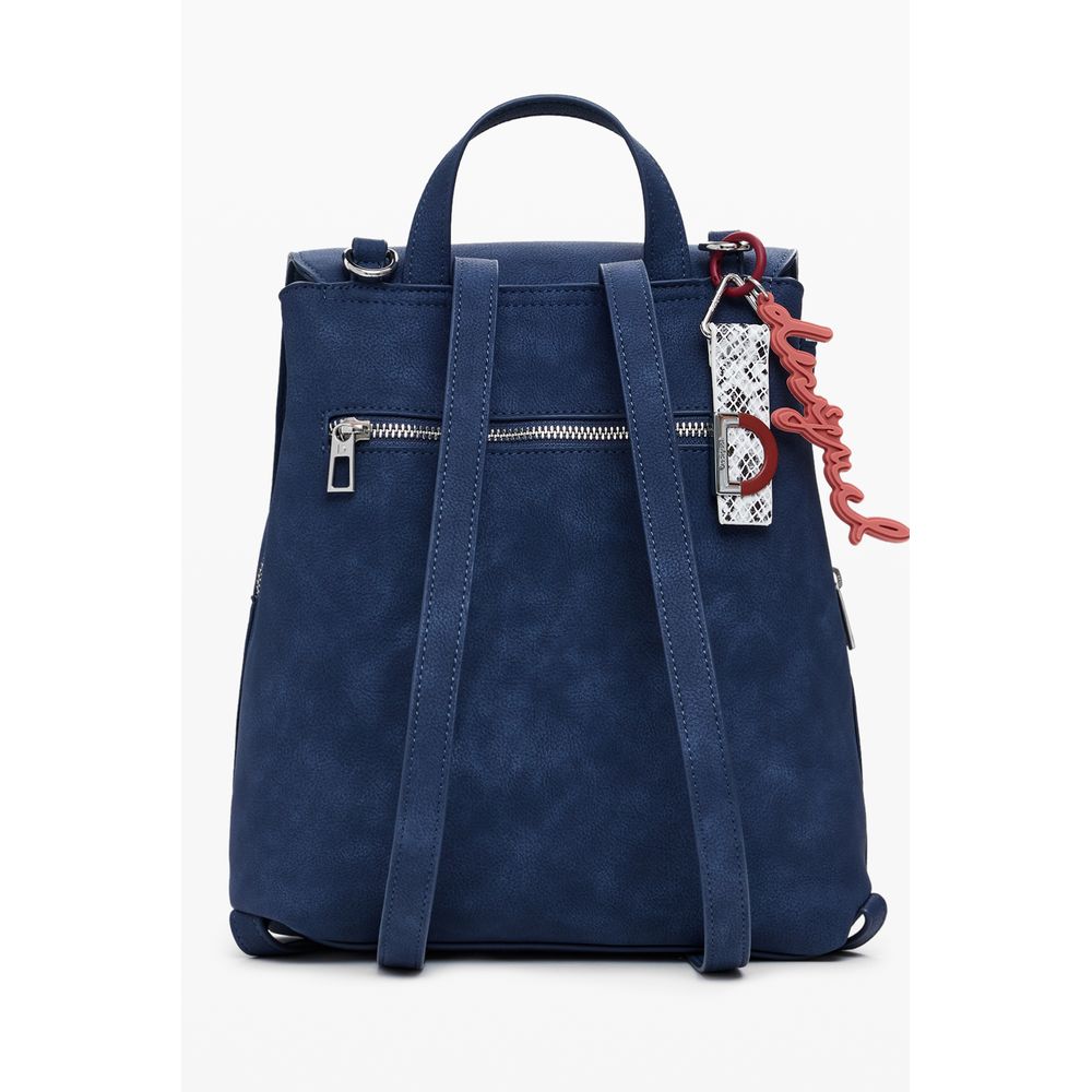 Blue Polyethylene Women Backpack