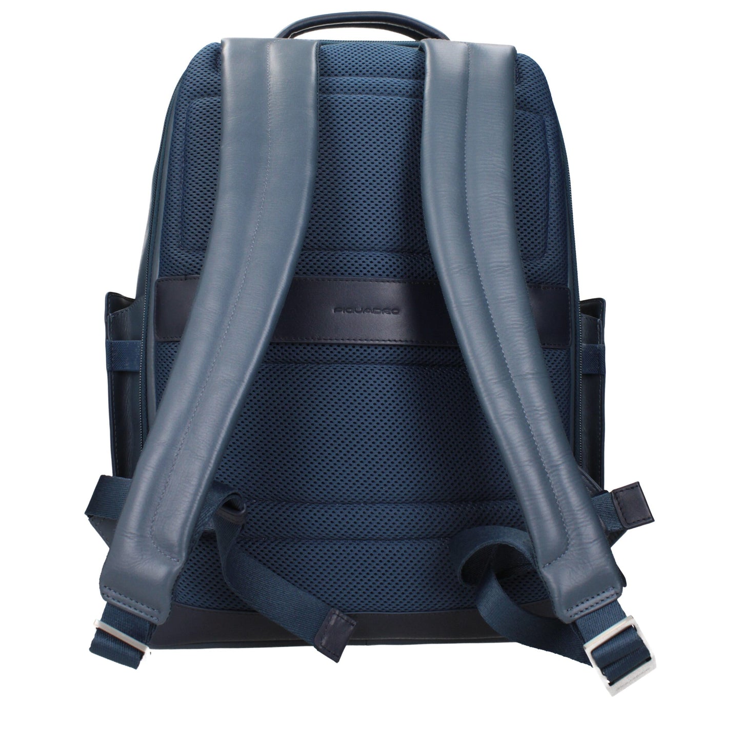 Blue Leather Backpack