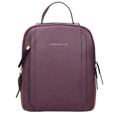 Purple Leather Backpack