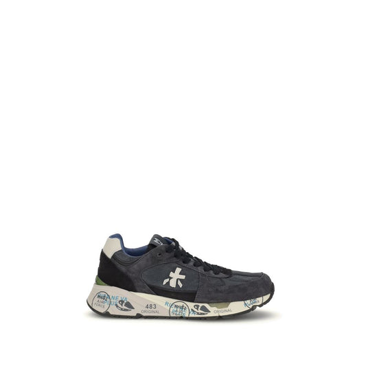 Blue Rubber Low Top Sneakers