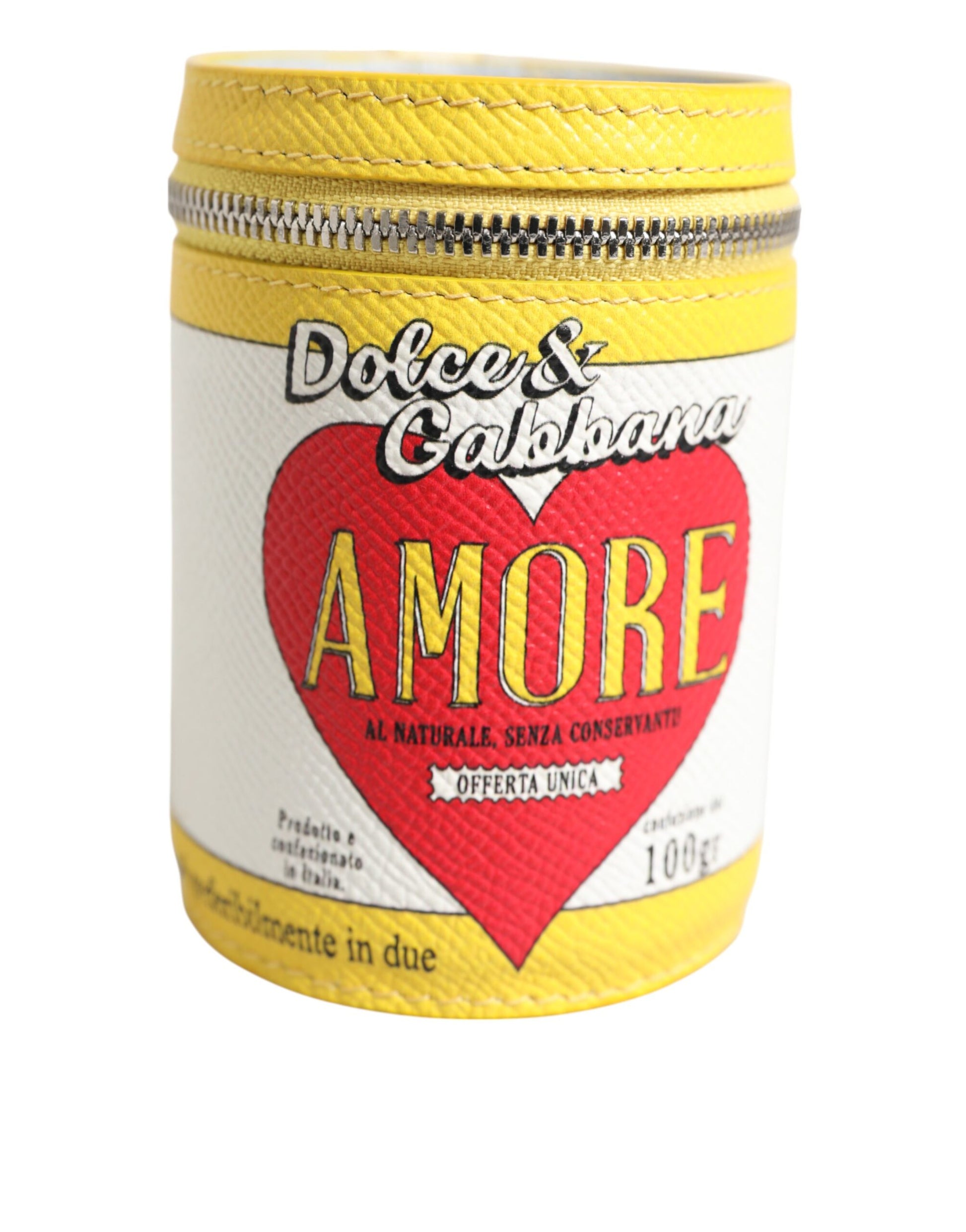 Amore Leather Yellow Bag Charm Coin Case Keychain Keyring