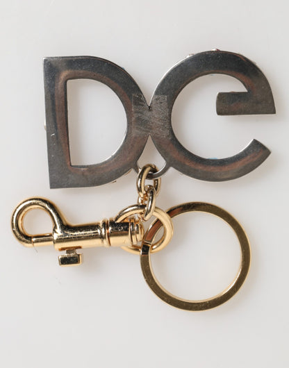 Multicolor Crystal DG Logo Gold Keychain Charm Keyring