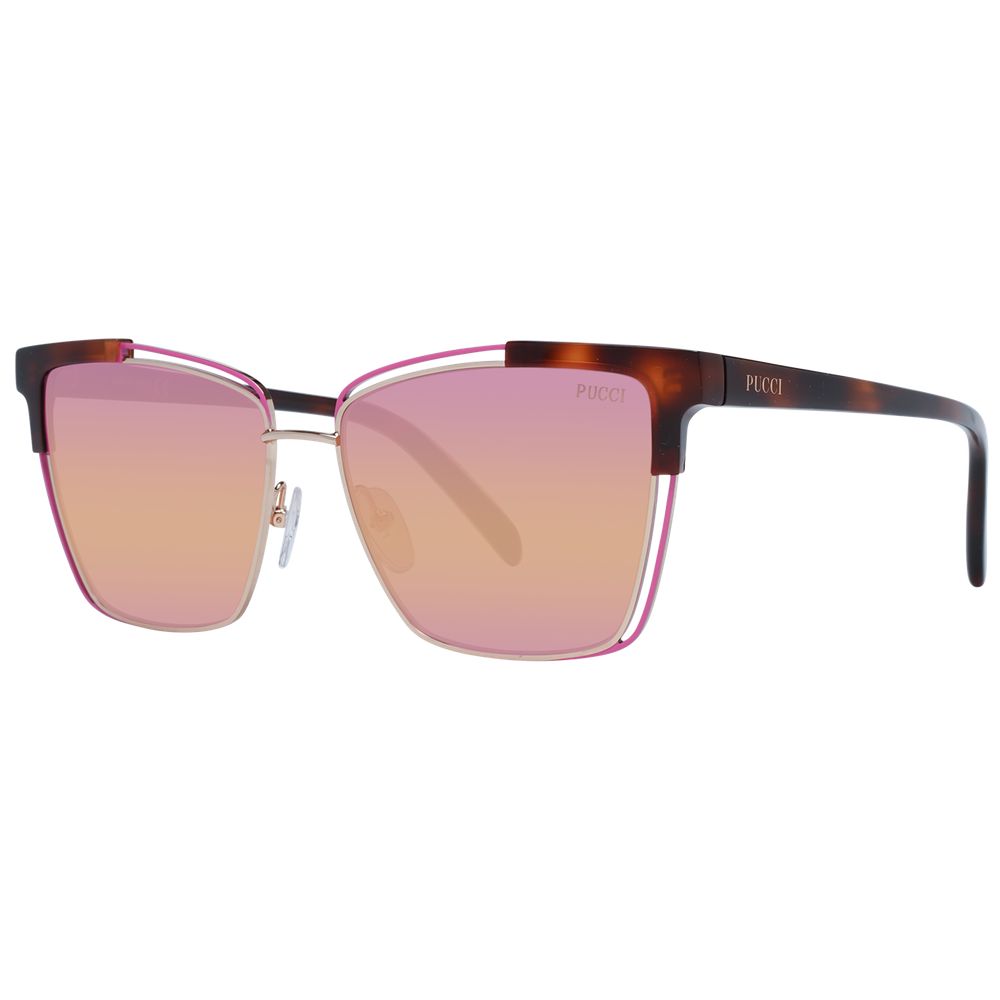Brown Acetate & Metal Sunglasses