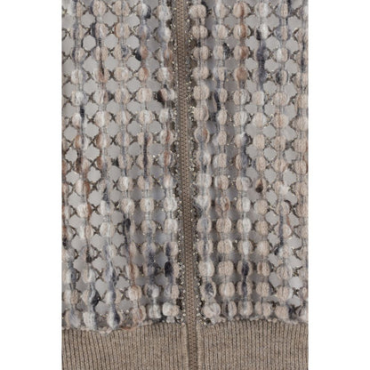 Perfored wool Cardigan