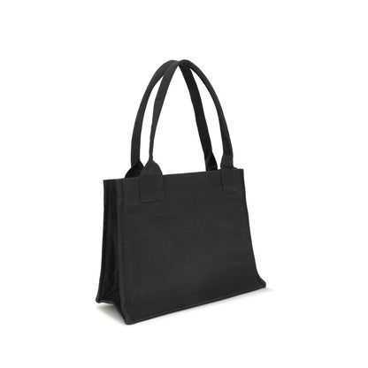 Black Cotton Shoulder Bag