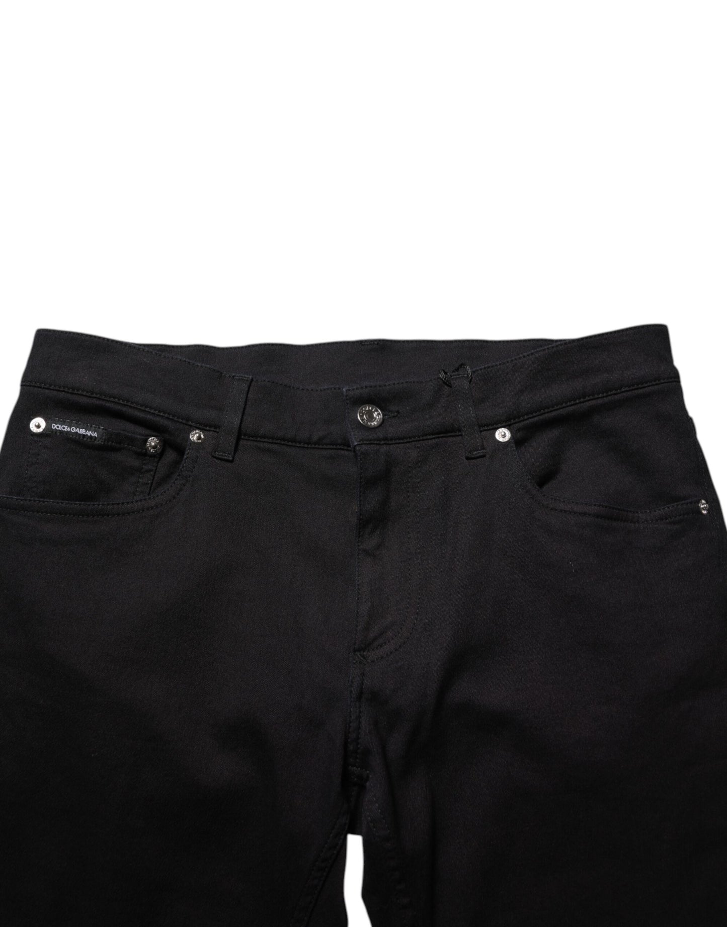 Black Cotton Blend Skinny Men Trouser Pants