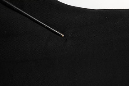 Black Cotton Blend Cargo Joggers Drawstring Pants