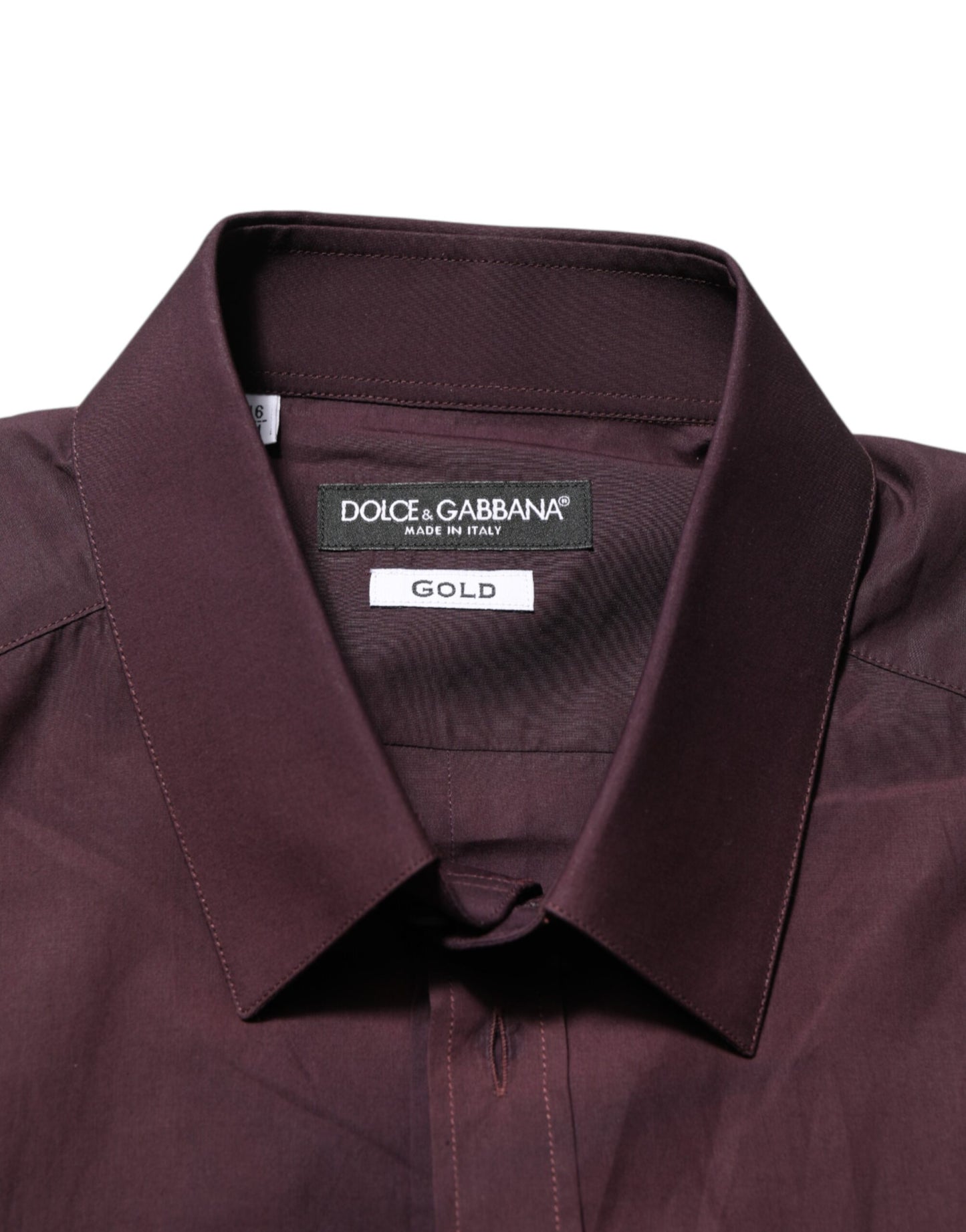 Maroon Cotton Collared GOLD Formal Dress Shirt