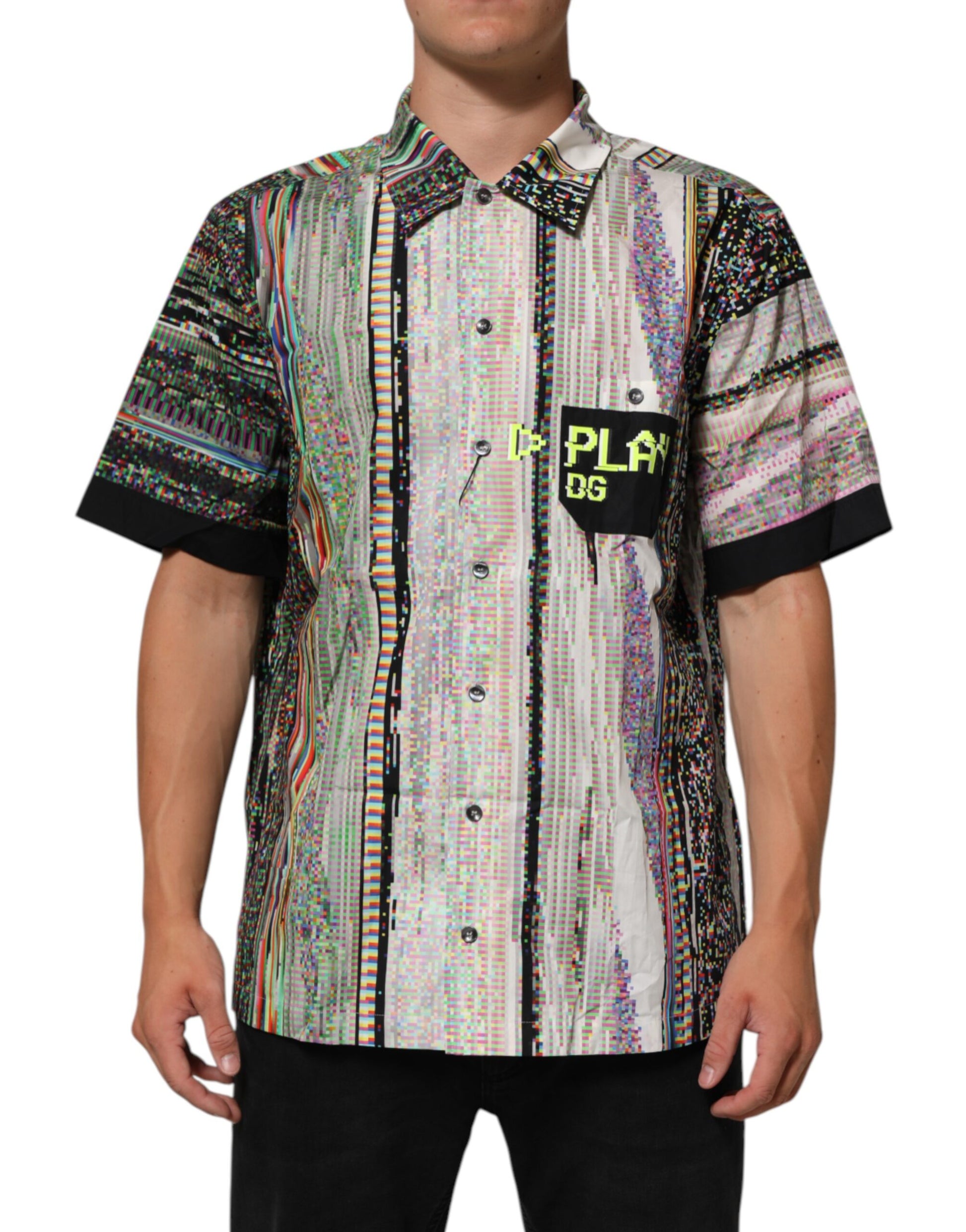 Multicolor Graphic Collared Casual Shirt