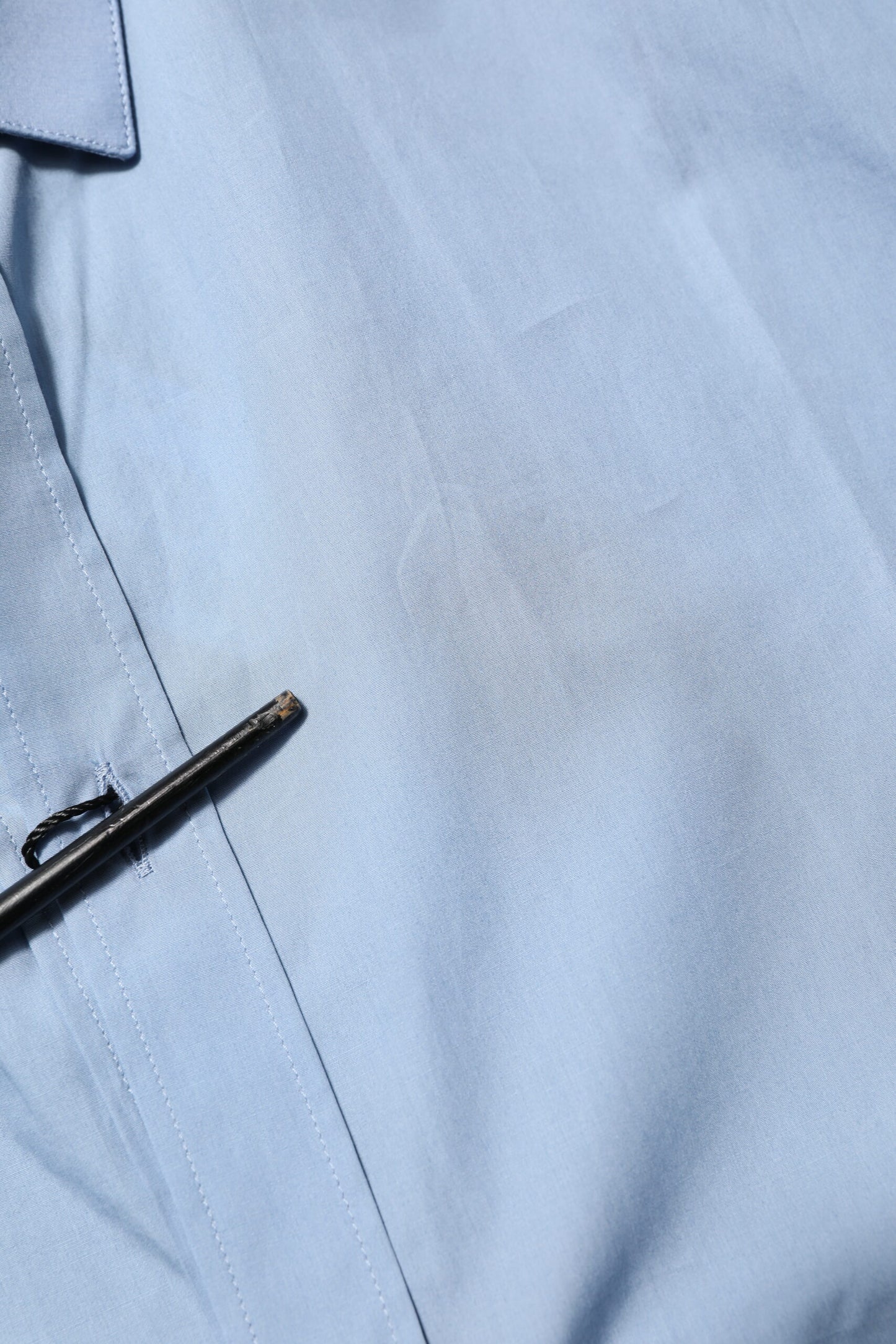 Blue Cotton Collared GOLD Formal Dress Shirt