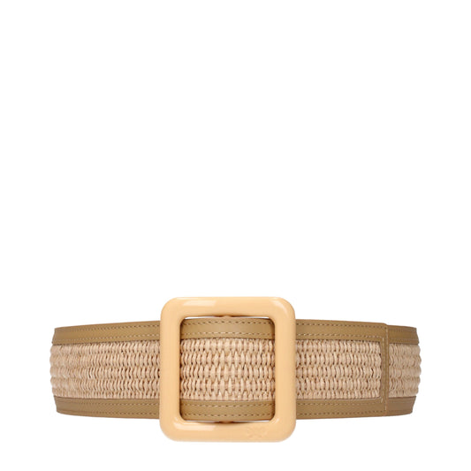 Beige Raffia Belt