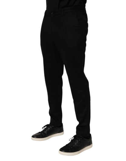 Black Cashmere Dress Formal Men Trouser Pants