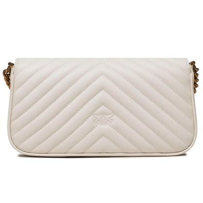 White Calfskin Women Crossbody Bag