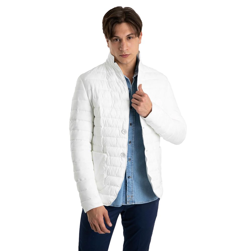 White Polyamide Men Jacket