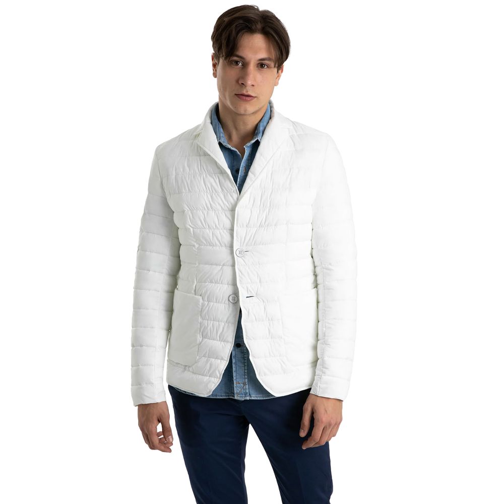 White Polyamide Men Jacket