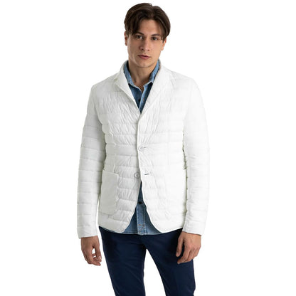 White Polyamide Men Jacket