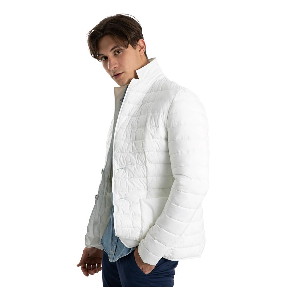 White Polyamide Men Jacket