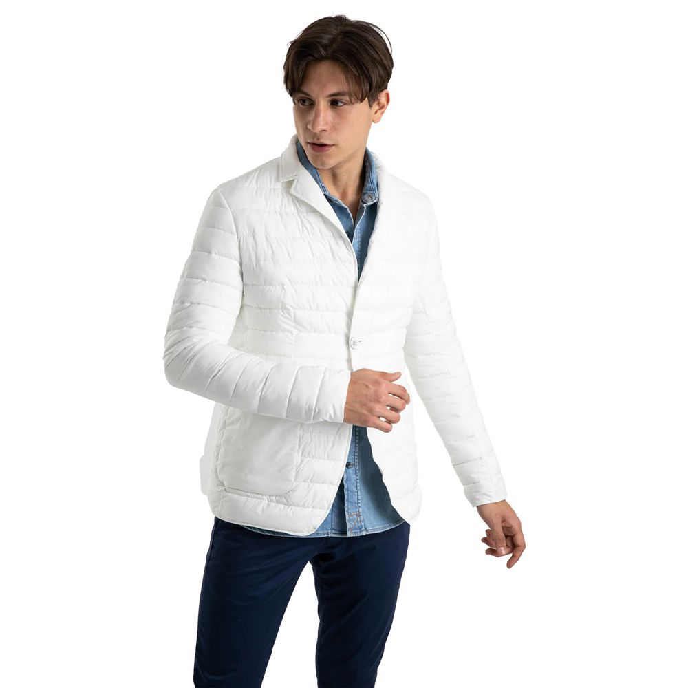 White Polyamide Men Jacket