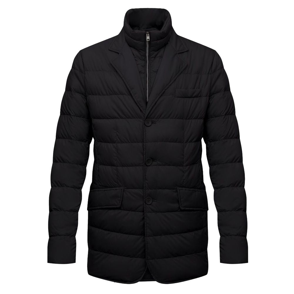Black Polyamide Men Jacket