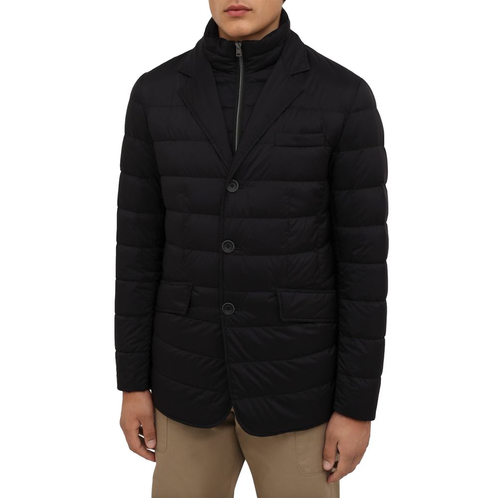 Black Polyamide Men Jacket