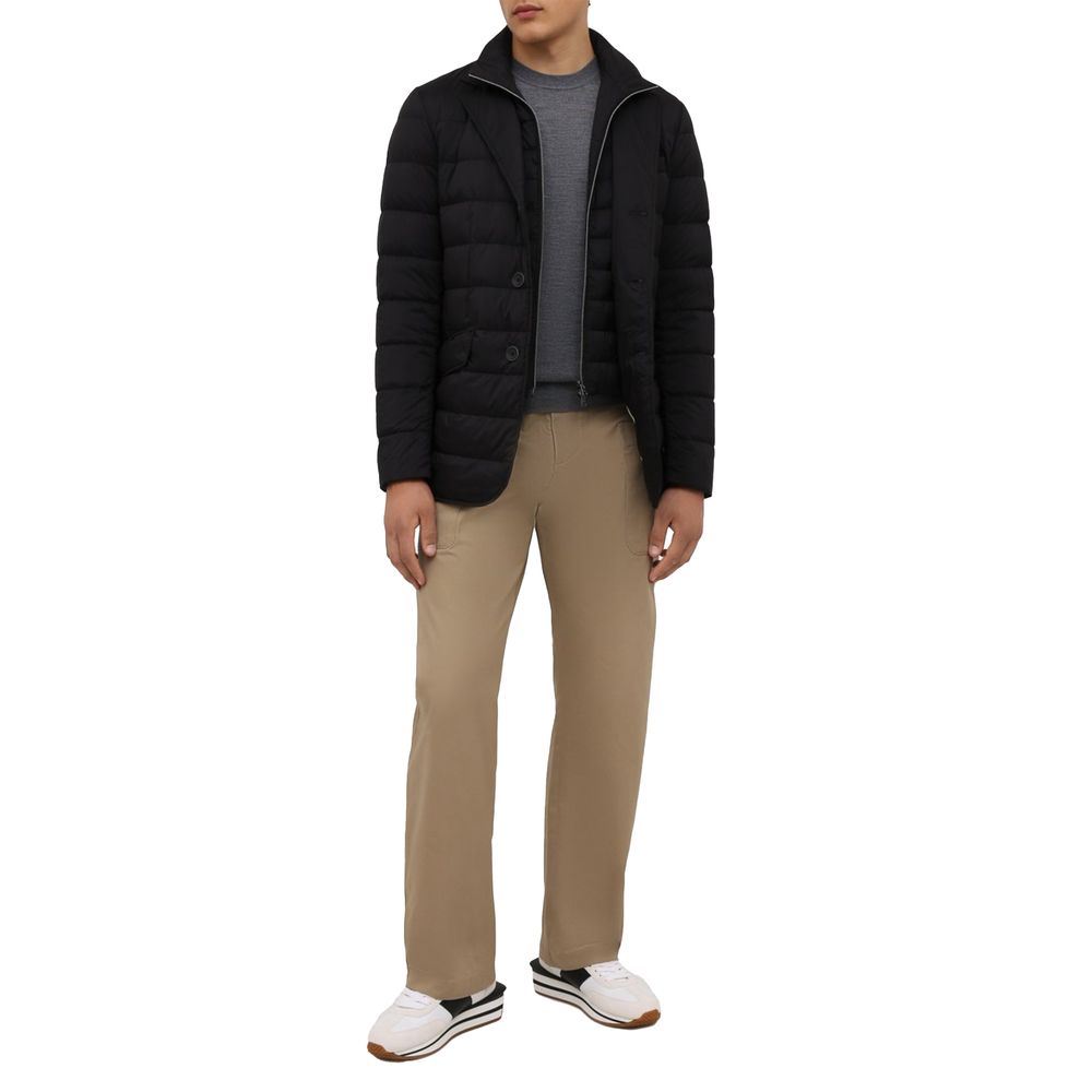 Black Polyamide Men Jacket