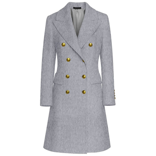 Gray Wool Women Coat