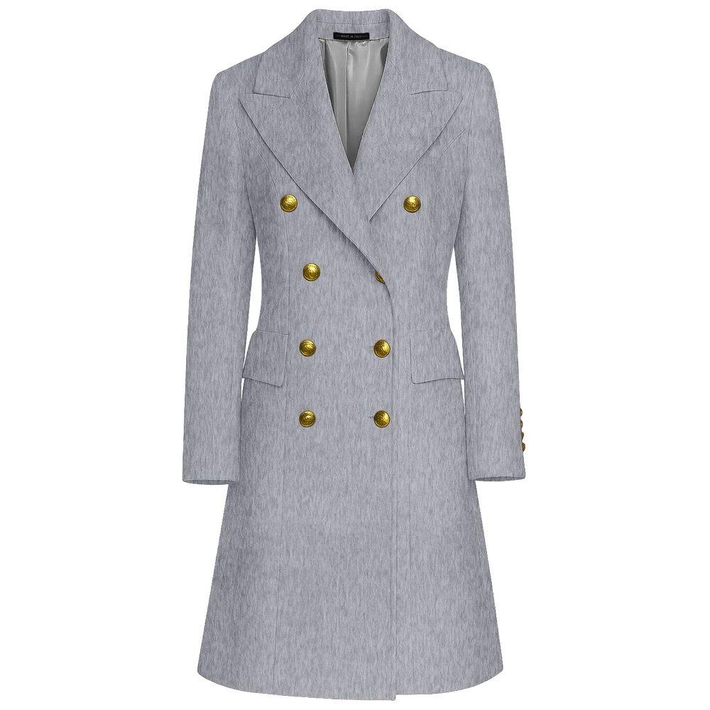 Gray Wool Women Coat