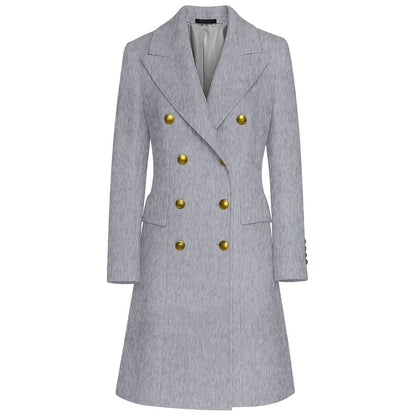 Gray Wool Women Coat