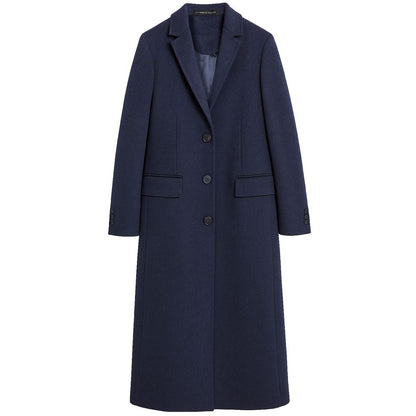 Blue Wool Women Coat
