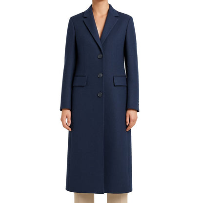 Blue Wool Women Coat