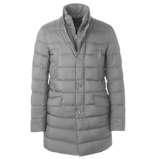 Gray Polyamide Men Jacket
