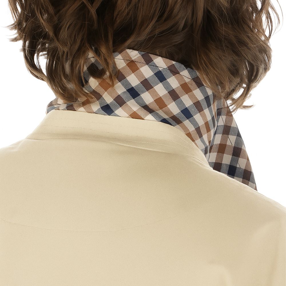 Beige Cotton Men Jacket