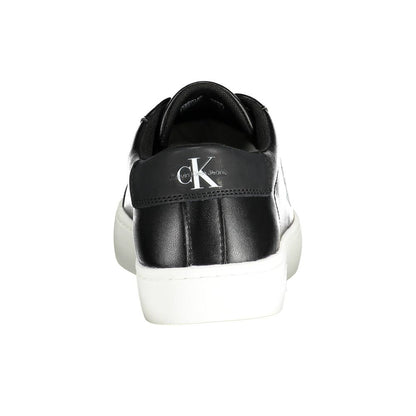 Black Polyester Men's Sneaker