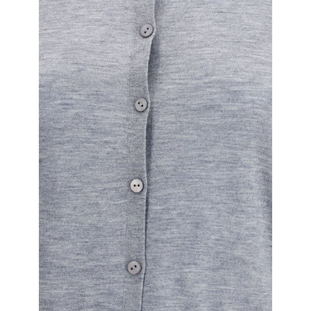 Gray Cashmere Cardigan