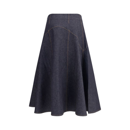 Denim midi Skirt