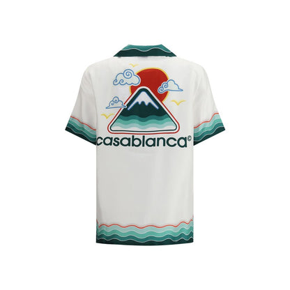 White Silk Pattern Shirt