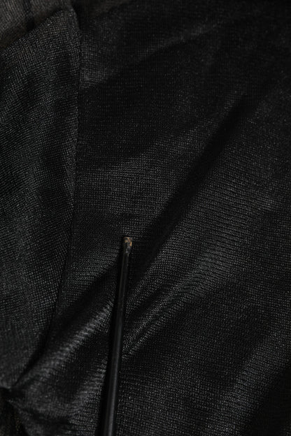 Black Logo Polyester CrewNeck Sweatshirt Sweater