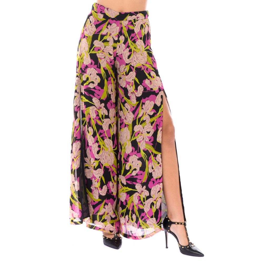 Multicolor Viscose Women Trouser