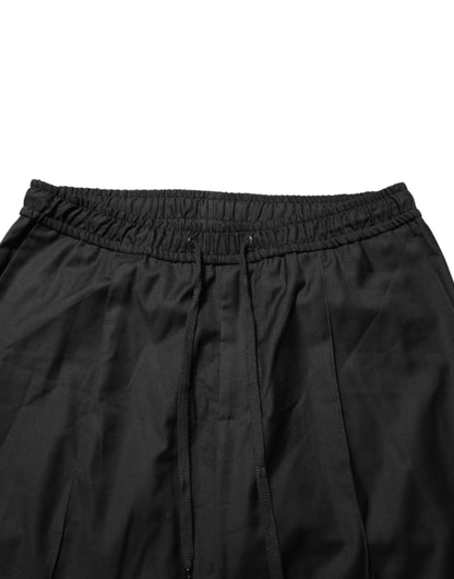 Black Drawstring Men Jogger Sweatpants Pants