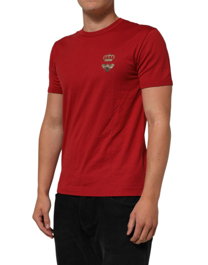 Red Crown Bee Cotton Short Sleeve T-shirt