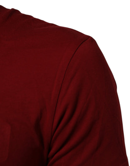 Maroon Logo Crew Neck Short Sleeve T-shirt