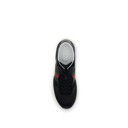 Black Polyamide Athletic Sneakers