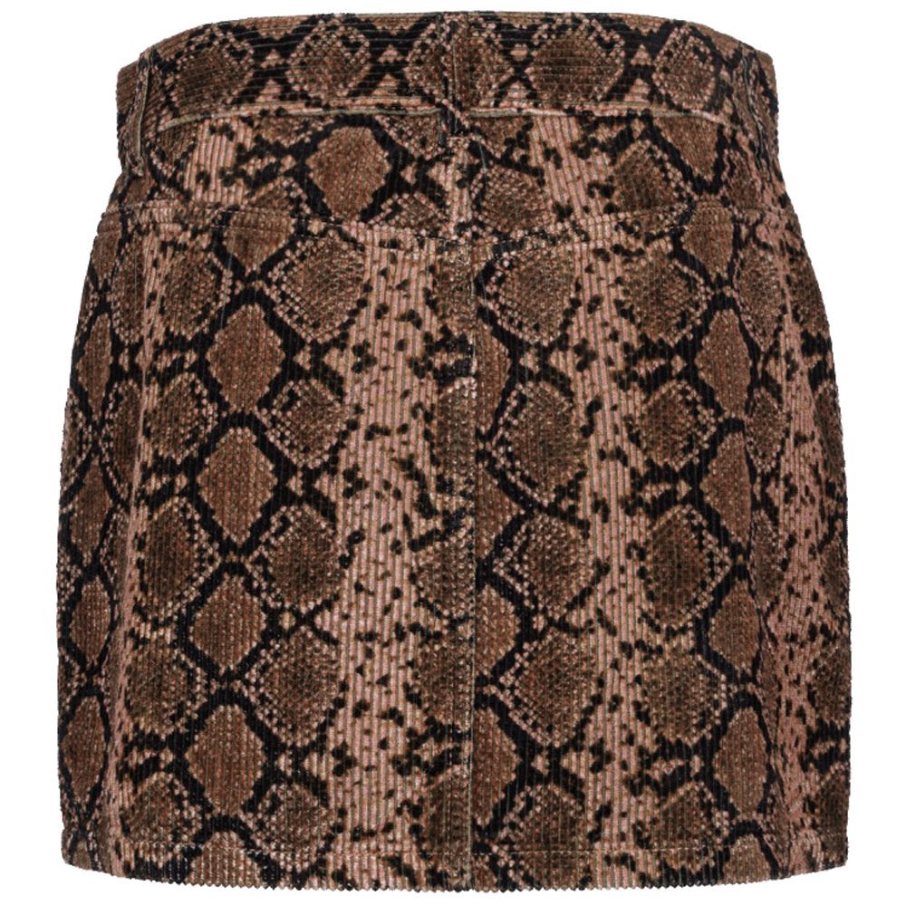 Brown Cotton Women's Miniskirt