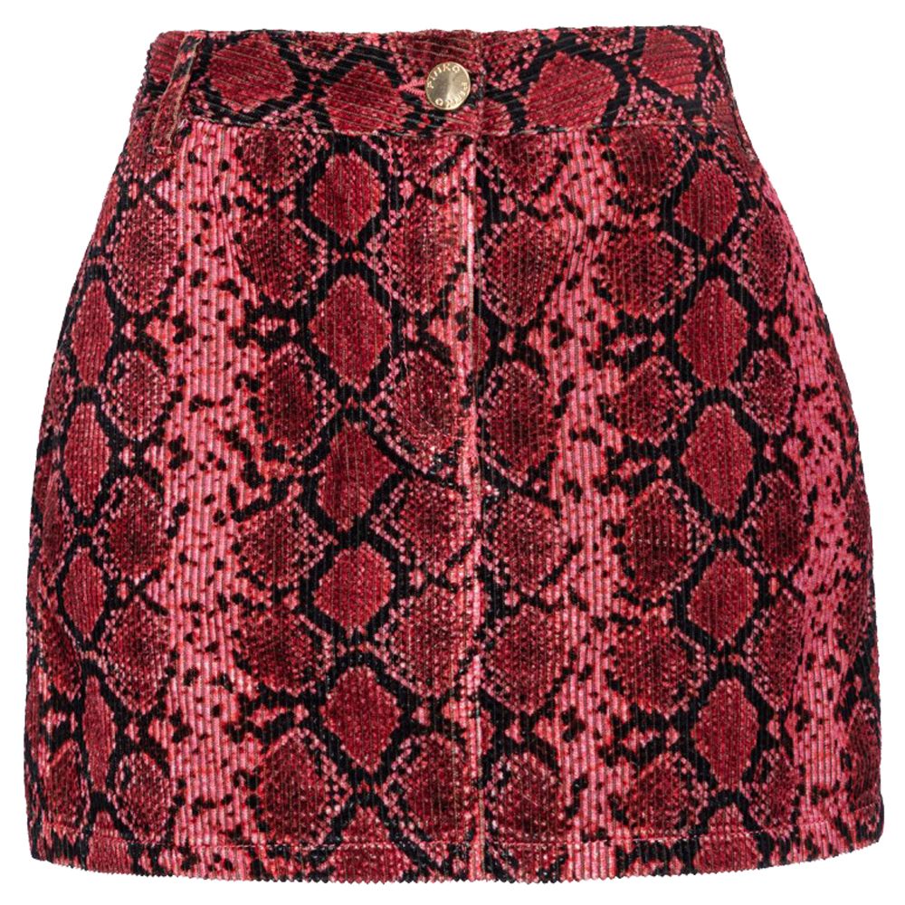 Red Cotton Women's Miniskirt