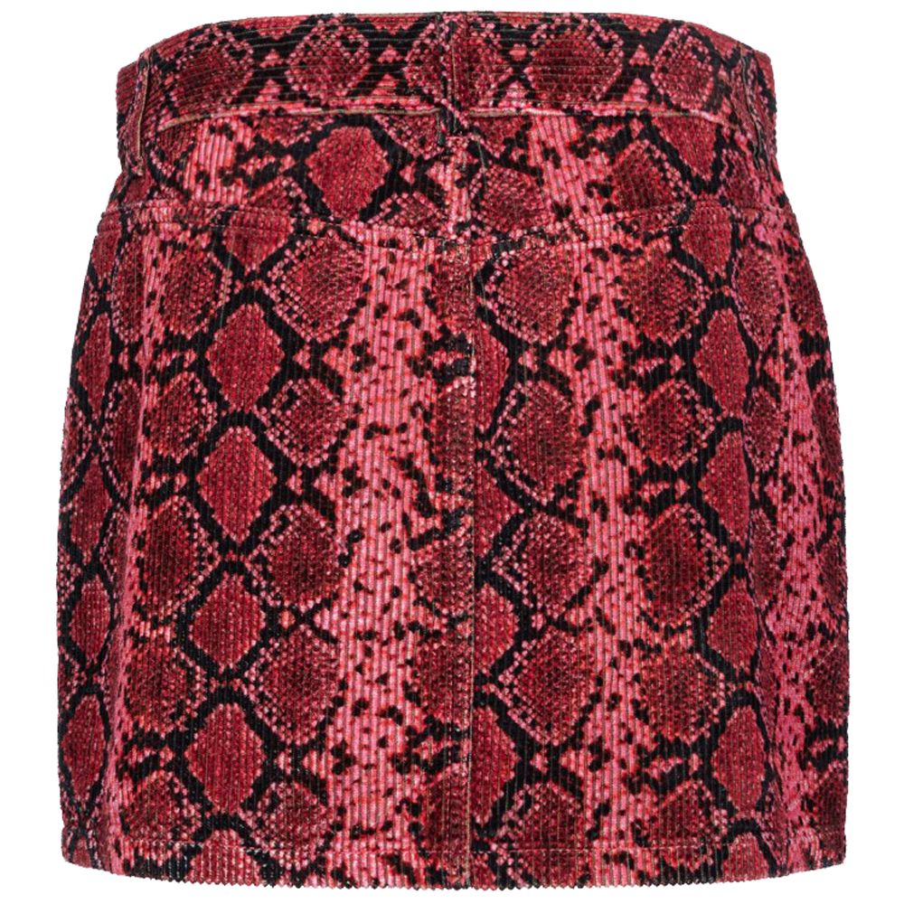 Red Cotton Women's Miniskirt
