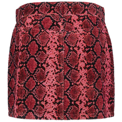 Red Cotton Women's Miniskirt